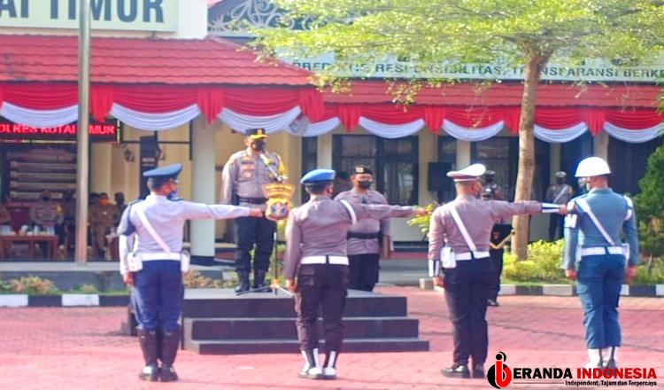Polres Kutim Apel Gelar Pasukan Operasi Patuh Mahakam 2022