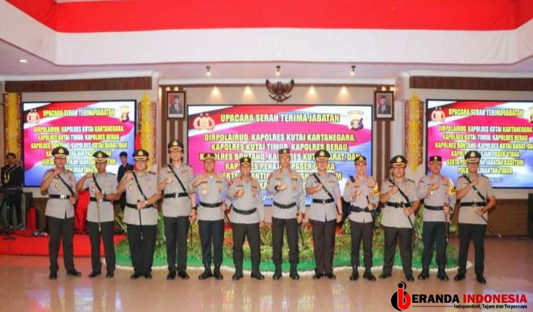 Sertijab 6 Kapolres Dipimpin Kapolda Kaltim Irjen Pol Drs Imam Sugianto