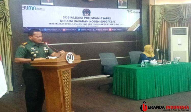 Kodim 0909/Kutai Timur Laksankan Sosialisasi Program Asabri untuk Personel