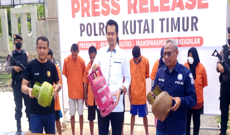Hanya Butuh 4 Hari, Sindikat Pencuri Tabung Gas Berhasil Dibekuk Satreskrim Polres Kutim