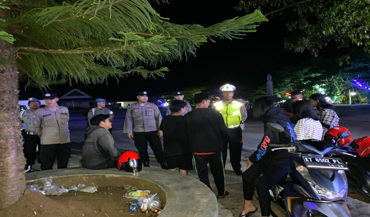 Ciptakan Situasi Aman, Giat UKL Polres Kubar Laksanakan Patroli KRYD Malam Hari