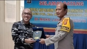 Danlanal Sangatta Terima Kunjungan Silaturahmi Kapolda Kaltim