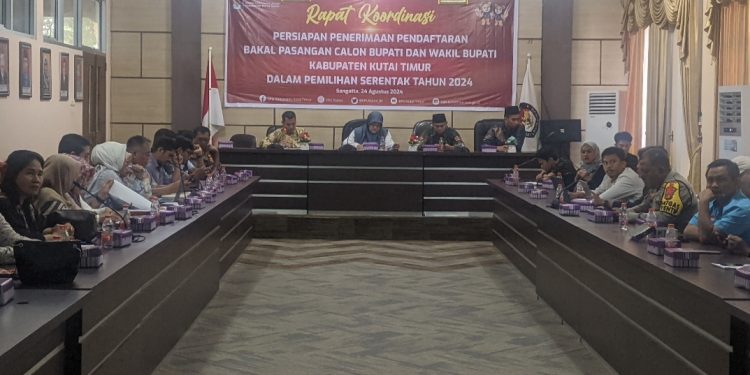 Pendaftaran Bakal Pasangan Calon di KPU Kutai Timur Gunakan Suara Sah 19.175
