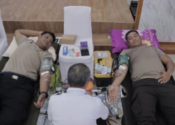 Donor Darah Humas Polres Kutai Timur Berhasil Kumpulkan 45 Kantong 