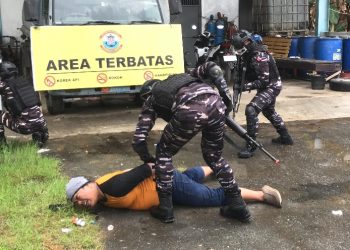 Lanal Sangatta Gelar Uji Terampil Gladi Tugas Tempur Pangkalan Tingkat P1-P2 Tahun Anggaran 2025