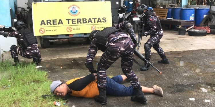 Lanal Sangatta Gelar Uji Terampil Gladi Tugas Tempur Pangkalan Tingkat P1-P2 Tahun Anggaran 2025