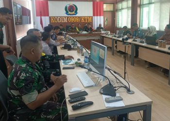 Dandim 0909 Paparkan Program TMMD 125 kepada Tim Wasev TNI