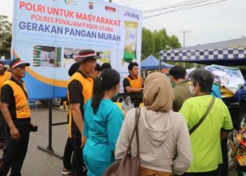 Polres PPU dan Bulog Bantu Warga Lewat Gerakan Pangan Murah