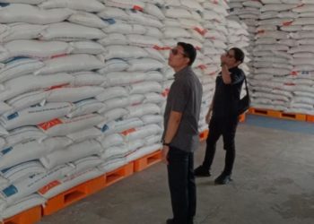 Polres Paser Tinjau Stok Beras di Bulog