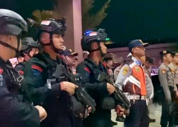 Patroli Gabungan Berskala Besar Jaga Kamtibmas Usai Demo di Samarinda 