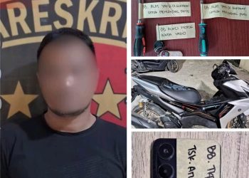 Pencuri Ponsel Ditangkap, Polisi Sita Barang Curian dan 1 Unit Motor 