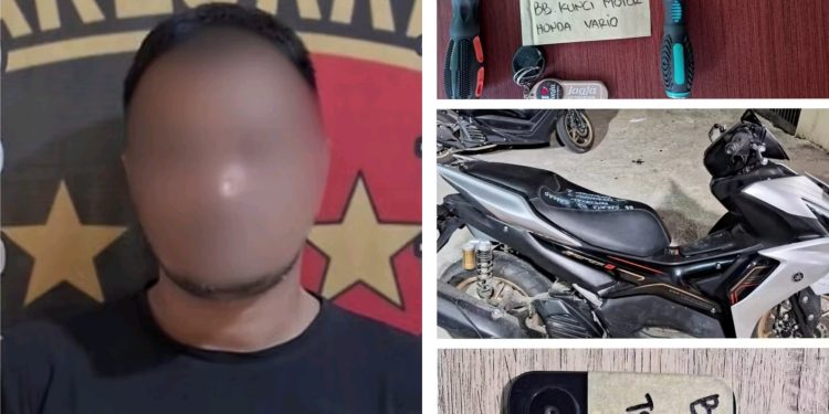 Pencuri Ponsel Ditangkap, Polisi Sita Barang Curian dan 1 Unit Motor