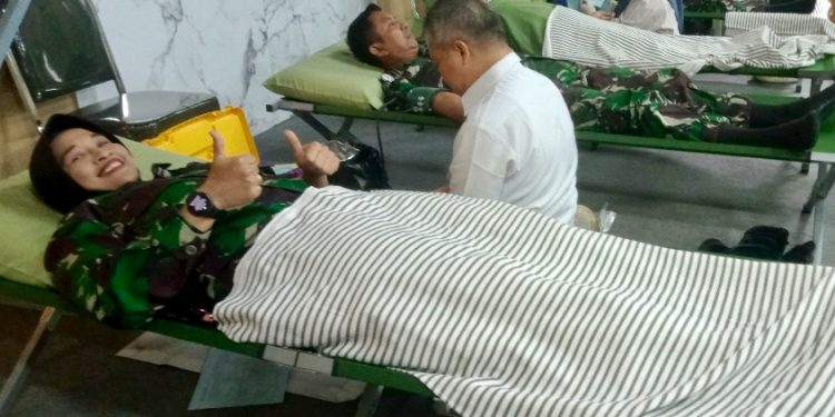 Donor Darah, Kodim 0909/Kutai Timur Tingkatkan Jiwa Sosial Personel
