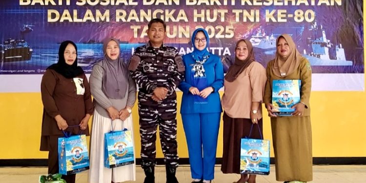 Peringati HUT TNI, Lanal Sangatta Gelar Bakti Sosial dan Kesehatan