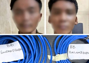 Dua Maling Kabel Las Digulung Jatanras Polresta Samarinda 