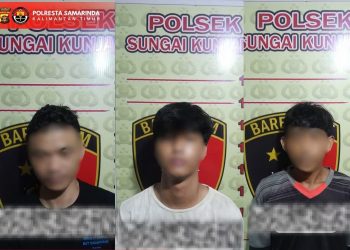 Tiga Pencuri di Sungai Kunjang Ditangkap Polisi, Korban Rugi 11,6 Juta