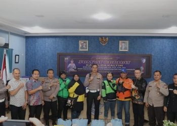 Ditlantas Polda Jumat Curhat Bersama Driver Ojol di Balikpapan