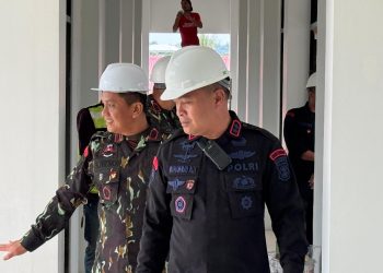 Wadansat Brimob Tinjau Progres Pembangunan Gedung Batalyon B Pelopor