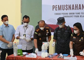Kejaksaan Musnahkan Barang Bukti 216 Perkara, Termasuk Sabu 1,24 Kg