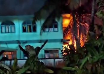 Kebakaran Hanguskan 9 Ruangan Kampus II MTs Miftahul Ulum