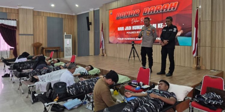 40 Kantong Darah dari Polres Kutai Timur untuk Kemanusiaan 