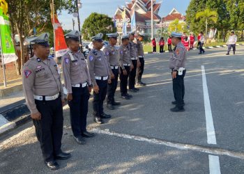 Satlantas Polres Amankan Upacara HUT ke-26 Kabupaten Kutai Timur