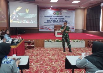 Dandim Jadi Pemateri Pembekalan Bela Negara Bagi Ormas di Kutai Timur 