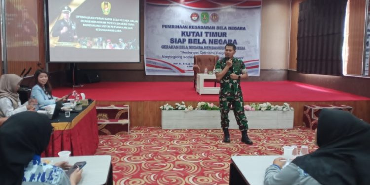 Dandim Jadi Pemateri Pembekalan Bela Negara Bagi Ormas di Kutai Timur 