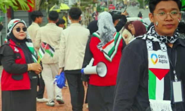 Kapolres Bontang Pimpin Pengamanan Aksi Bela Palestina
