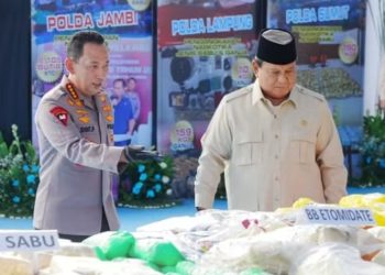 Prabowo Pimpin Pemusnahan 214,84 Ton Narkoba Senilai Rp29,37 Triliun