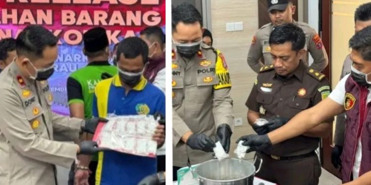1,3 Kilogram Sabu dari 8 Kasus Narkotika di Berau Dimusnahkan