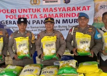Polsek Palaran Gandeng Bulog Gelar GPM untuk Warga Bantuas