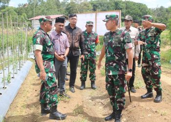 Dandim Dampingi Tim Penilai Lomba Kampung Pancasila ke Kaubun