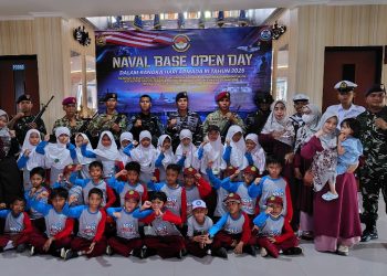 Murid TK dan SD Ikuti Naval Base Open Day Digelar Lanal Sangatta