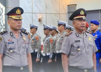 Polresta Samarinda Gelar Upacara Korp Raport Kenaikan Pangkat Pengabdian