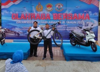 Lanal Sangatta Gelar Olahraga Bersama Peringati Hari Armada 