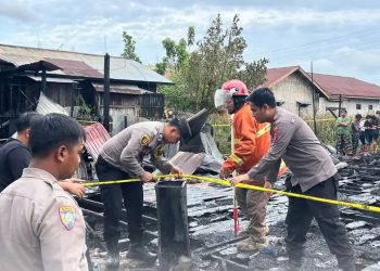 Kebakaran di Sungai Meriam  Hanguskan 16 Bangunan, Tiga Anak Meninggal Dunia