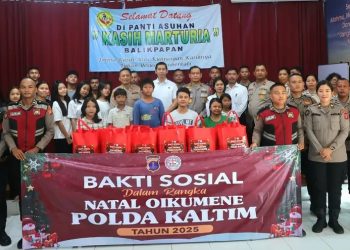 Polda Gelar Bakti Sosial Natal 2025, Salurkan Bantuan ke Panti Asuhan dan Warga Balikpapan