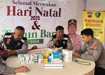 Jelang Nataru, Polres Cek Kesehatan Personel Bertugas Operasi Lilin Mahakam