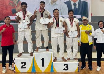 Personel Brimob Kaltim Raih Perunggu Tarung Derajat Kualifikasi Porprov