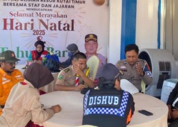 Personel Gabungan Siaga di Pos Terpadu Ops Lilin Mahakam 2025