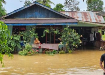 Sungai Meluap, Puluhan Rumah Warga Sepaku Terendam Banjir
