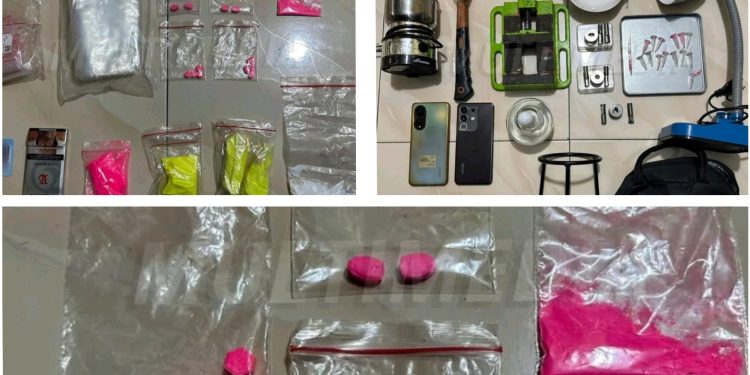 Polisi Gerebek Tempat Produksi Ekstasi Rumahan di Samarinda, Pelaku Ditangkap, Barang Bukti Disita