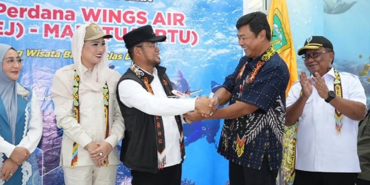 Penerbangan Perdana Wings Air Berau–Maratua Resmi Dibuka
