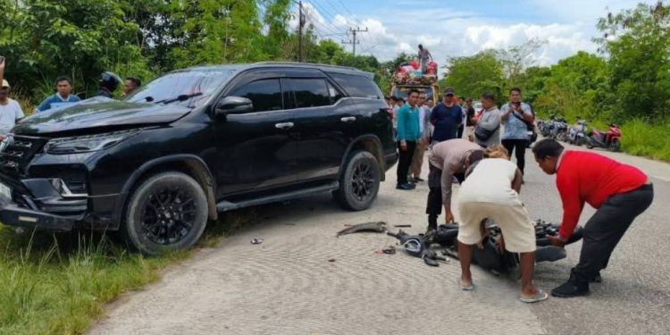Kecelakaan Fortuner-Jupiter Z di Kota Bangun, Pengendara Motor Tewas