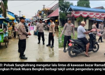 Ragam Kegiatan Polsek di Kutai Timur, Amankan Bazar hingga Bagi Takjil