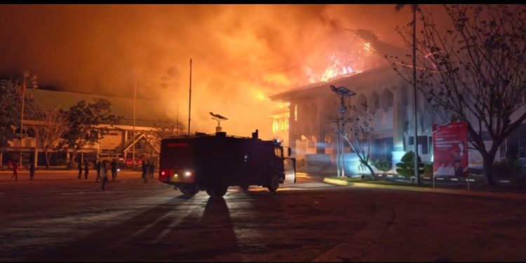Kantor Bupati Bulungan Terbakar, Ruang Kerja Pimpinan Hangus