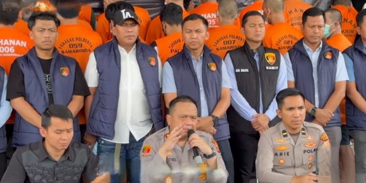 Polresta Samarinda Ungkap 37 Kasus Pencurian dengan 53 Tersangka