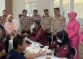 Pengobatan Gratis Polres Kutai Timur di Sangatta Selatan Diikuti Ratusan Warga