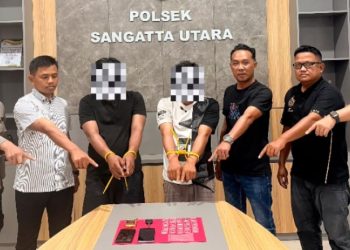 Polsek Sangatta Utara Tangkap Dua Terduga Pengedar Narkoba, 20 Poket Disita 